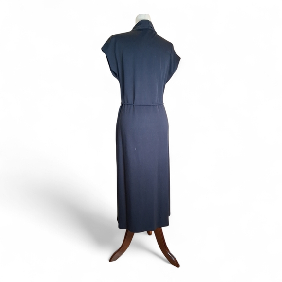Max Mara Leisure Women's Benaco Faux Wrap Dress Navy S - Picture 2 of 2